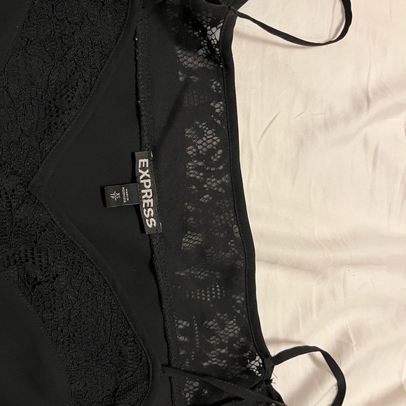 Express Long Sleeve Spaghetti Strap Off The Shoulder Lace Trim - Picture 4 of 4